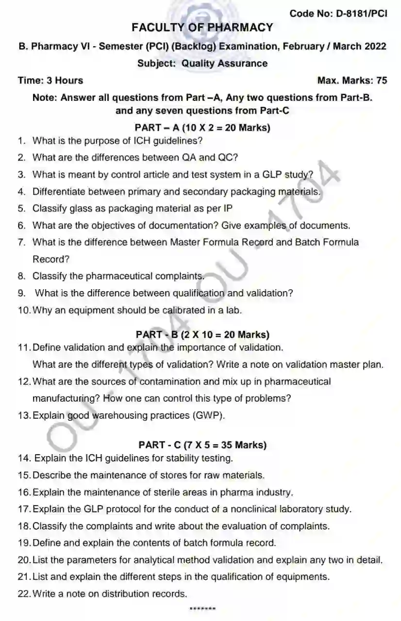 Question Paper Preview